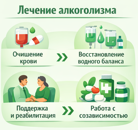 лечение алкоголизма в Суворове этапы